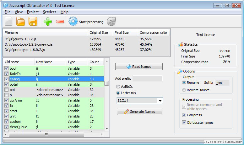 Javascript Obfuscator 4.3 full