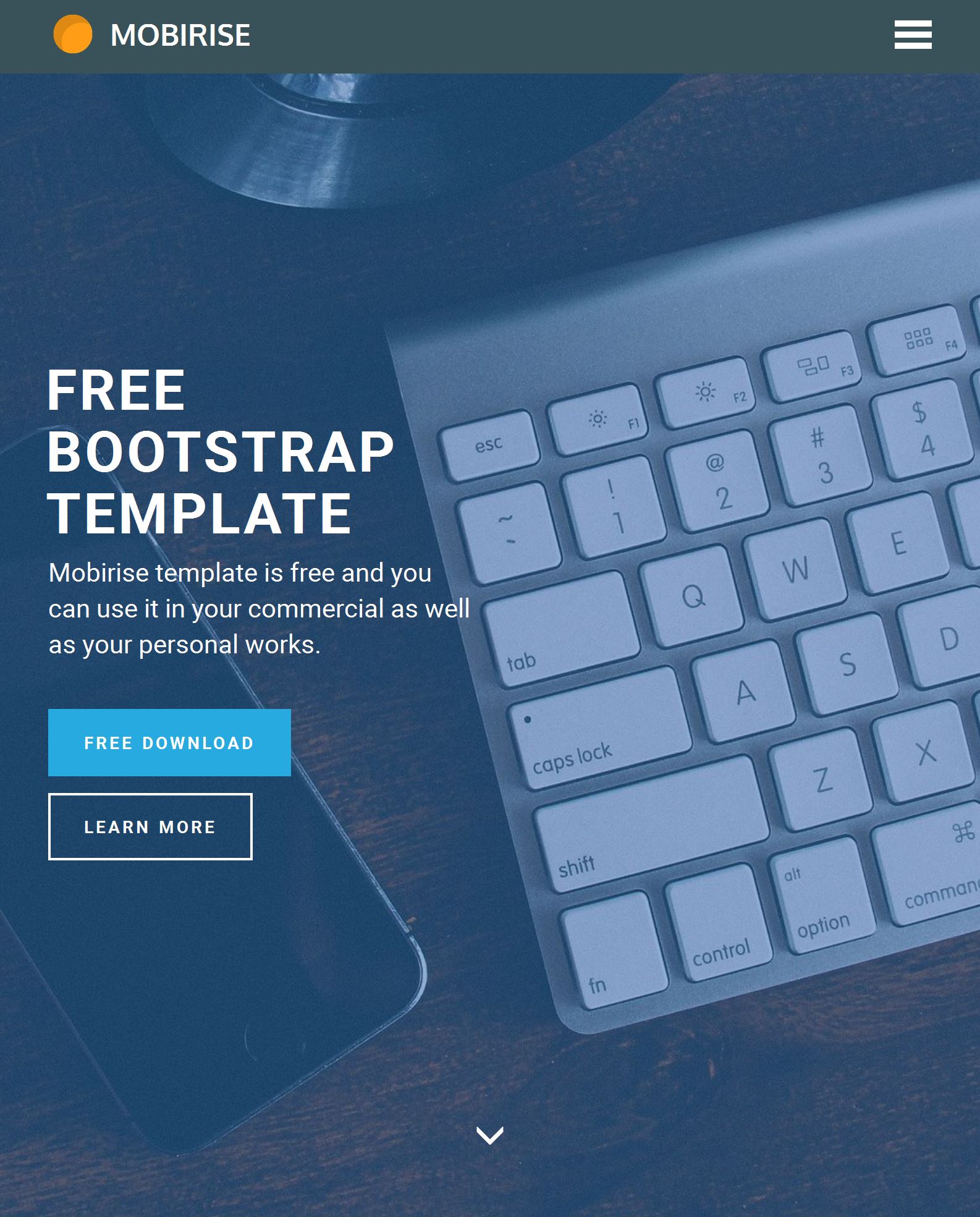 Bootstrap Mobile Template