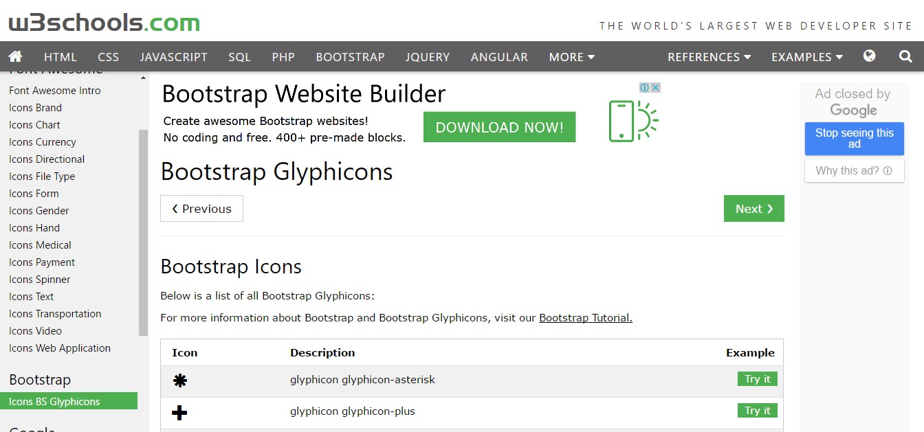 bootstrap iconfont glyphicons