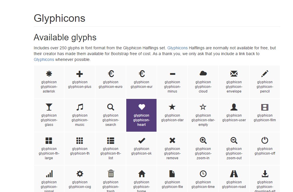 bootstrap glyphicons bundle