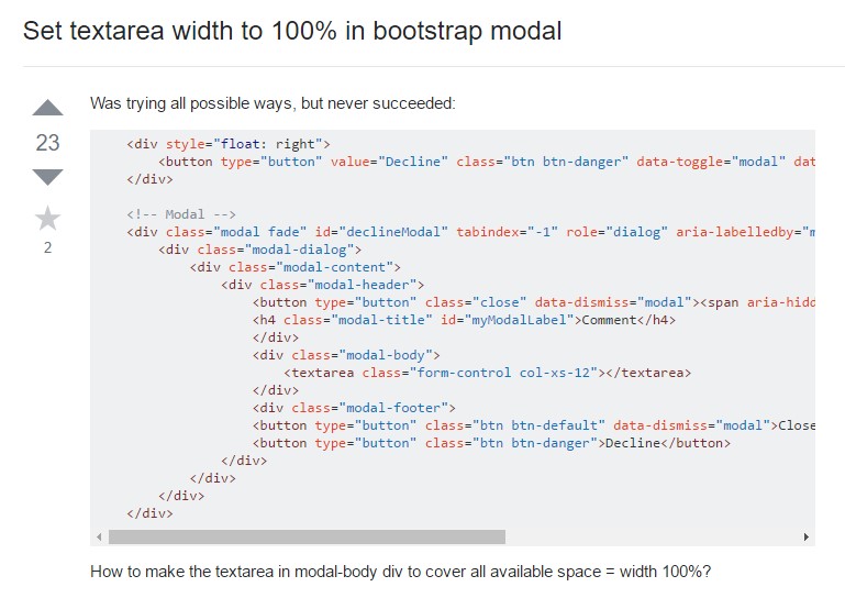  Establish Textarea width to 100% in Bootstrap modal